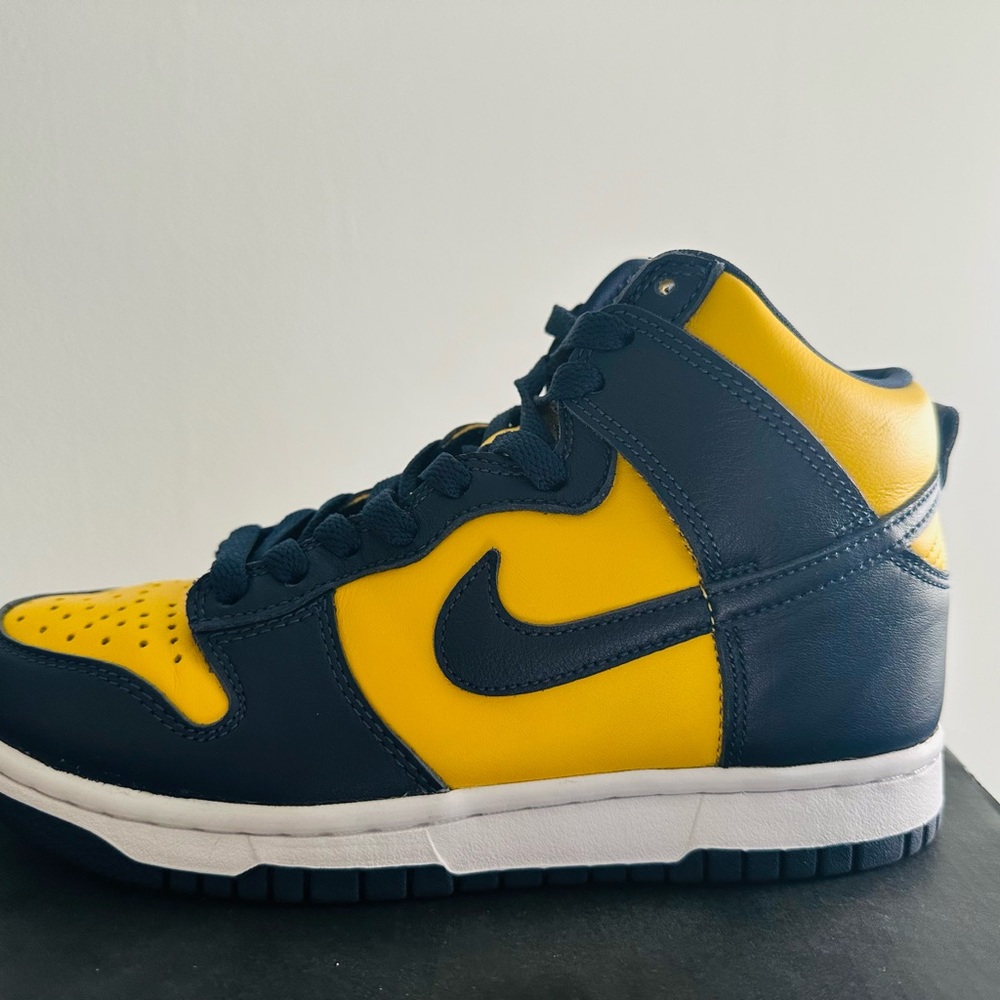 Nike Yellow and Black High-Top Sneakers